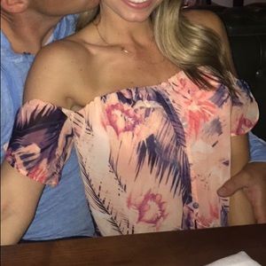 Two GUESS Corseted Cropped Tops